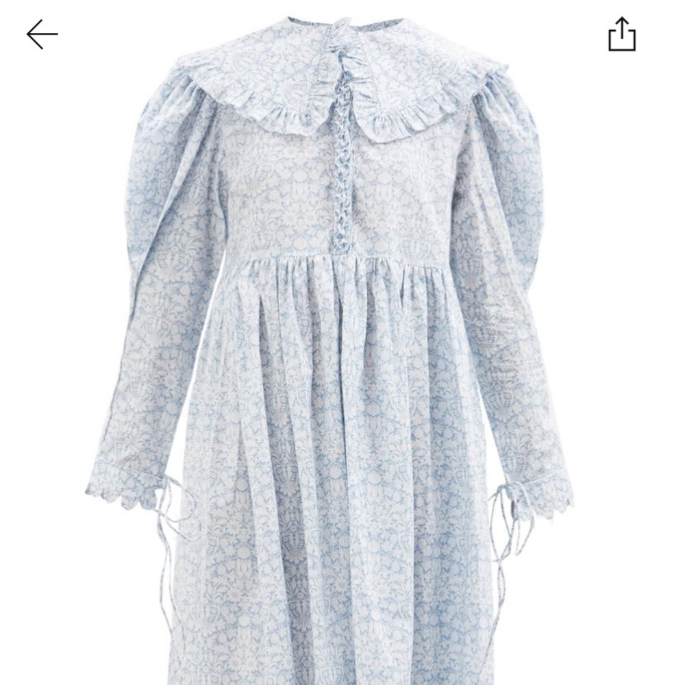 NWT Horror Vacui Lisi Floral-Print Cotton-Poplin Dress - Picture 4 of 6